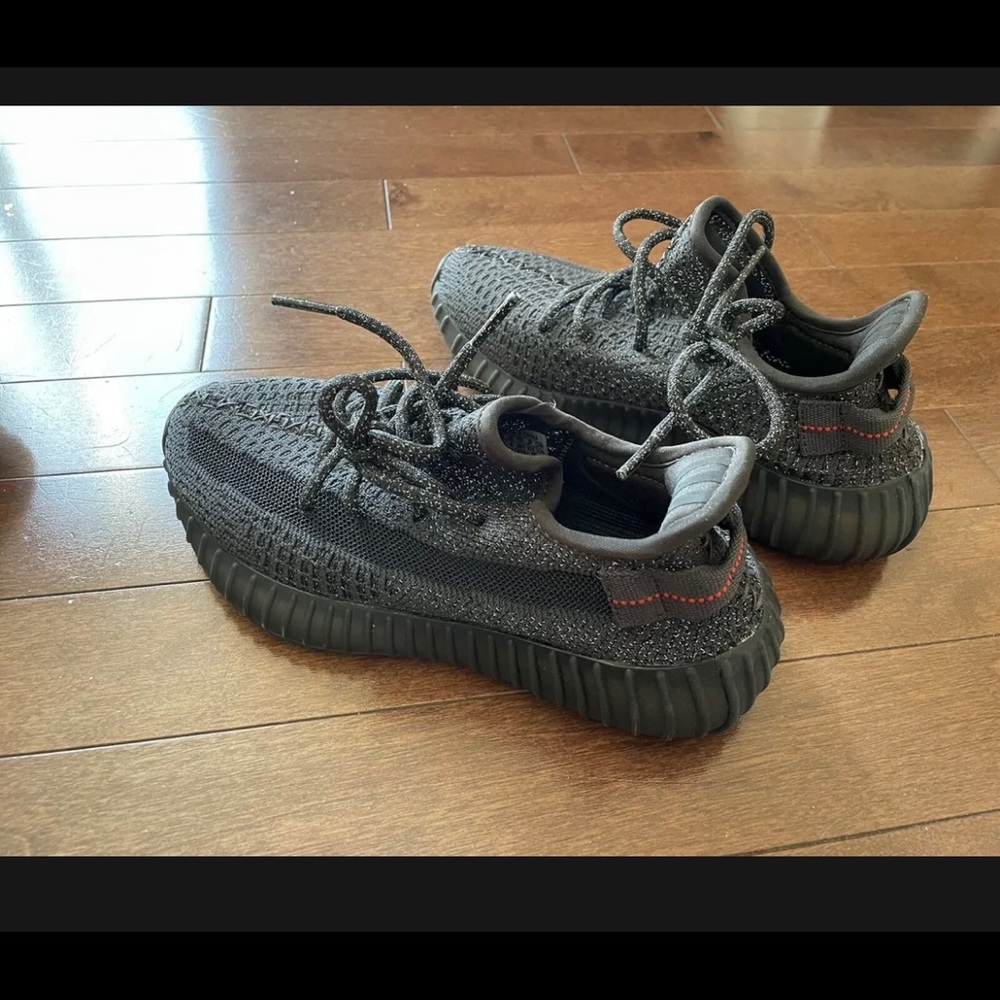 Adidas Yeezy Boost black Reflective Sneakers Size 5.5
